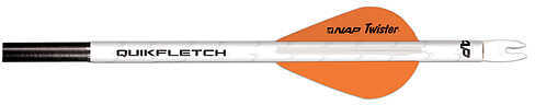 New Archery NAP Crossbow QuikFletch Twister Vane System 3'' Wht/2 Org 6/pk. 45695