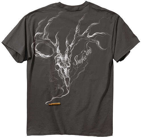 Buck Wear Inc. Smoke Skull T-Shirt 2X S/S Charcoal 48997