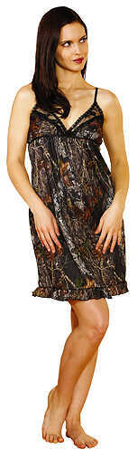 WEBERS CAMO LEATHER GOODS Lace-trim Chemise Md 51051