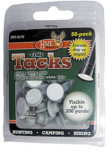 <span style="font-weight:bolder; ">HME</span> Products <span style="font-weight:bolder; ">HME</span> Trail Tacks Reflective Plastic White 50Pk