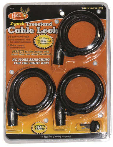 Hme Products Treestand Cable Lock Keyed 6 3/pk. 54596