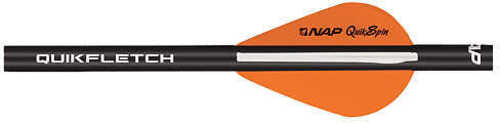 New Archery <span style="font-weight:bolder; ">NAP</span> Quickfletch Speed Hunter Vane System 1 white, 2 orange Black 6/pk. 56590
