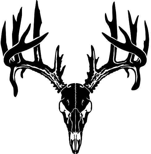 LVE HUNTING DECALS LLC Double Drop Skull Standard White 58100