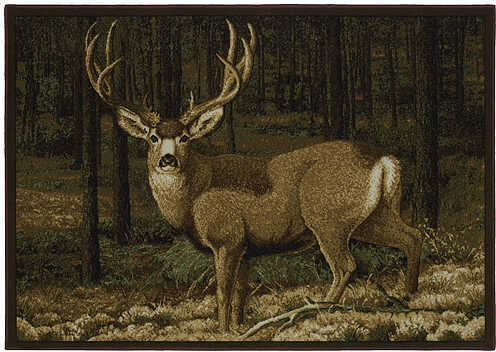 CUSTOM PRINTED RUGS CPR Last Glance Mule Deer Nylon 37"x52" 58165