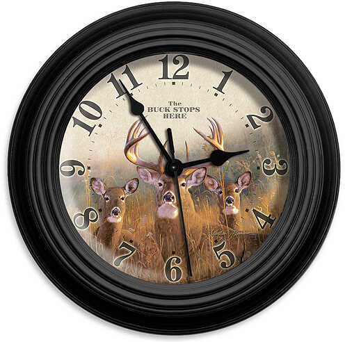 REFLECTIVE ART 10in Wall Clock - Buck Stops Here 10" 29701