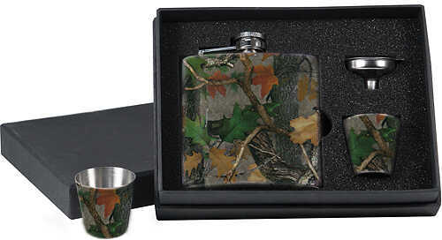 Rivers Edge Products Stainless Steel Pocket Flask/Shot Glass set - Camo 990