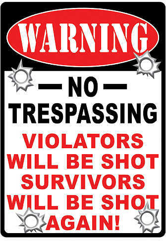 Rivers Edge Products 12" x 17" Tin Sign Warning-No Trespassing 1525