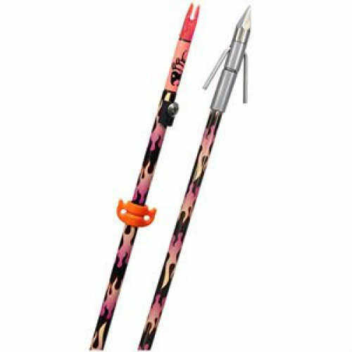 October Moutain Fin-Finder Hydro-Skin Arrow w/Big head Pro POint 32" w/Safety Slide Pink Flame 60858