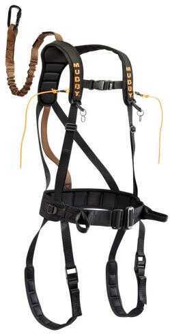 Muddy Safeguard Harness Large Black W/LINEMAN'S Rope & TSTRP