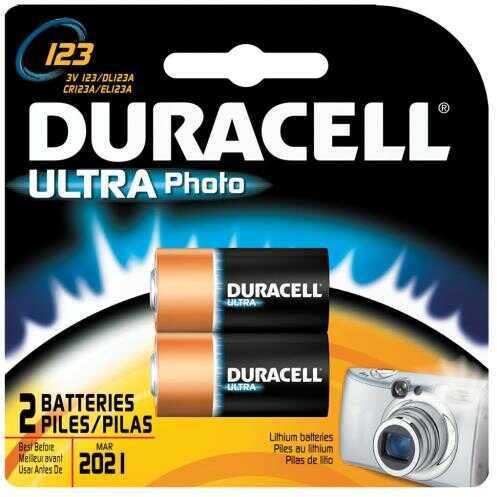 Duracell Lithium Battery CR123 2 pk. Model: 041333212104