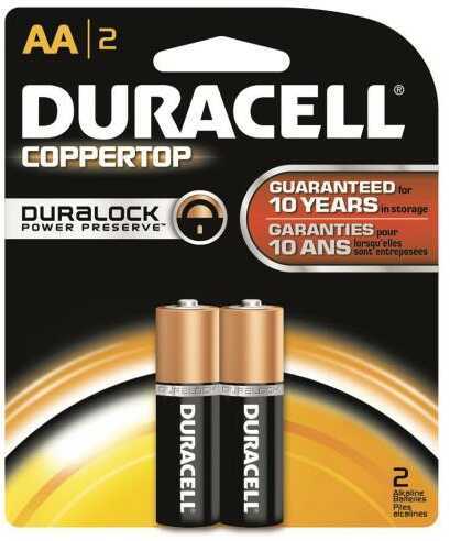 Duracell Coppertop Battery AA 2 pk. Model: 041333215013