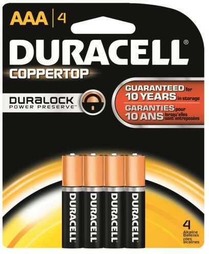 Duracell Coppertop Battery AAA 4 pk. Model: 041333424019