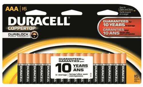 Duracell Coppertop Battery AAA 16 pk. Model: MN2400B16Z16