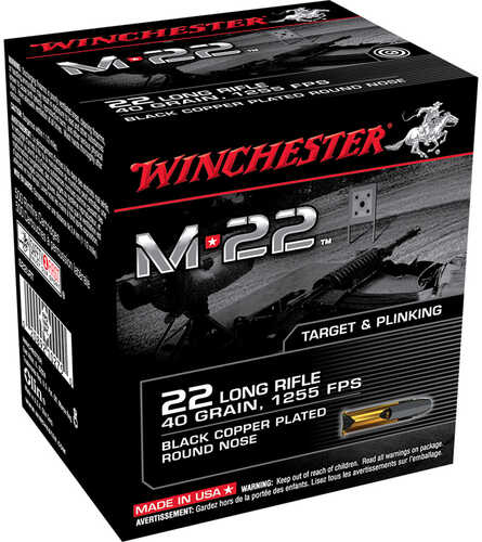 Winchester M-22 22 LR 40 gr. Round Nose 500 rd. Model: S22LRT