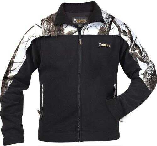 Rocky Boots Full Zip Fleece Jacket Black/Snow Camouflage Medium Model: 609476-MD