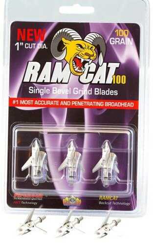 Ram Cat / Fulton Archery RamCat Single Bevel Broadhead 100 Grain 3 Pack