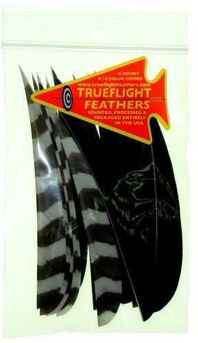 Trueflight Mfg Comp Inc Feather Combo Pack Barred/Black 5in. LW Shield Cut Model: 21936