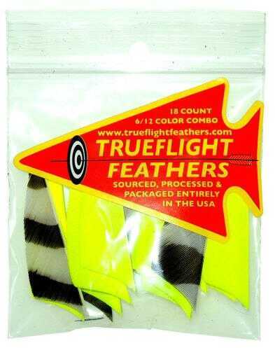 Trueflight Mfg Comp Inc Feather Combo Pack Barred/Chartreuse 2in. RW Shield Cut Model: 30937