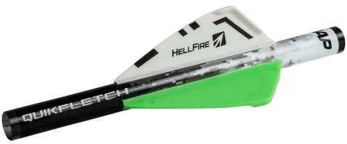 NAP Quikfletch Hellfire White/Green/Green 2 in. 6 pk Model: 60-035