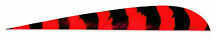 Trueflight Mfg Comp Inc Feathers Parabolic Barred 5" Right Wing Red 100/Pk
