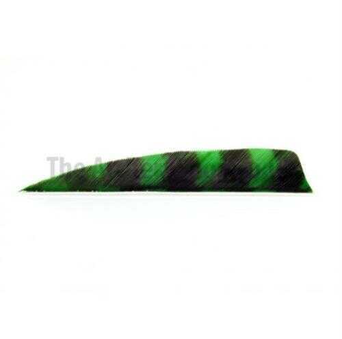 Trueflight Mfg Comp Inc Feathers Parabolic Barred 4 LW Green 100/Pk