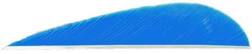 Click to see larger image. Trueflight Parabolic Feathers Blue 3 in. LW 100 pk. Model: 01207
