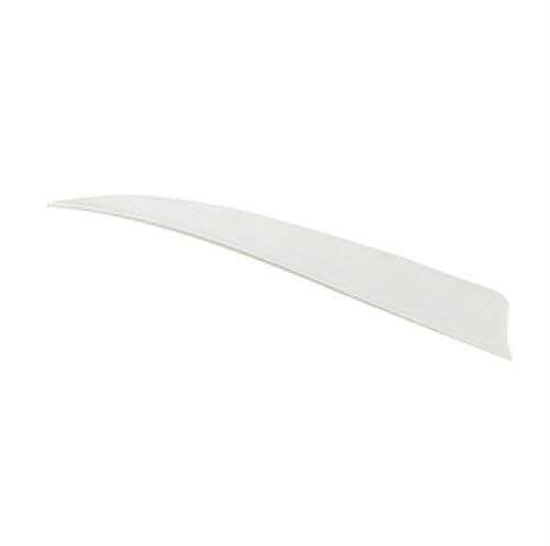 Trueflight Mfg Comp Inc Feathers Parabolic Solid Color 5 RW White 100/Pk.