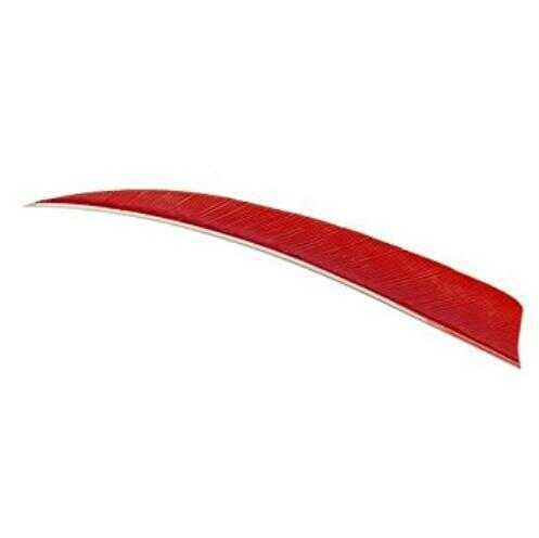Trueflight Mfg Comp Inc Feathers Parabolic Solid Color 5 RW Red 100/Pk.