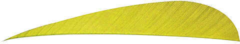 Trueflight Mfg Comp Inc Feathers Parabolic Solid Color 5 RW Yellow 100/Pk.