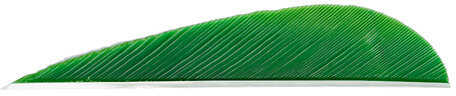 Trueflight Mfg Comp Inc Feathers Parabolic Solid Color 5 RW Green 100/Pk.
