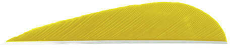 Trueflight Mfg Comp Inc Feathers Parabolic Solid Color 5 LW Yellow 100/Pk.