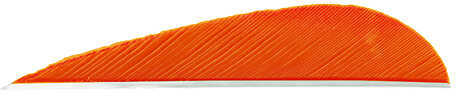 Trueflight Mfg Comp Inc Feathers Parabolic Solid Color 5 LW Orange 100/Pk.