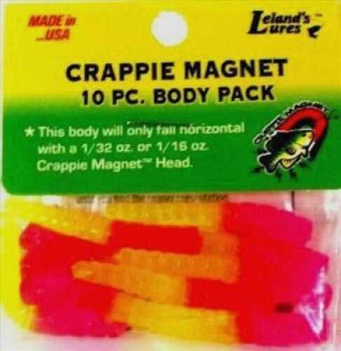 Lelands Lures Crappie Magnet Body 15pk Pink/Chartreuse Md#: CM15-PC