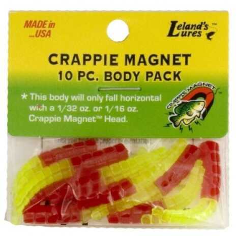 Lelands Lures Crappie Magnet Body 15pk Red/Chartreuse Md#: CM15-RC