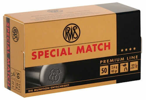 22 Long Rifle 50 Rounds Ammunition RWS 40 Grain Soft Point