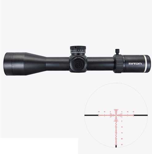 <span style="font-weight:bolder; ">Riton</span> Optics X7 Conquer 3-24X 50mm Obj 35-4.60 ft @ 100 yds FOV 34mm Tube Black Finish Illuminated G7