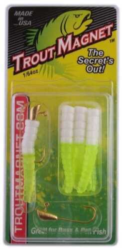 Lelands Lures Trout Magnet - Jumbo Pack 50pk White/Chartreuse Md#: TM50-WC