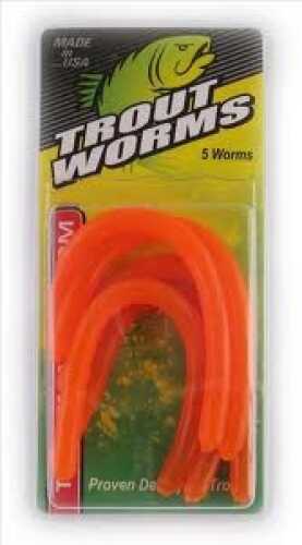 Lelands Lures Trout Worm 5pc Orange Md#: TW-O