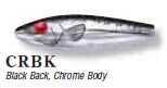 Mirrolure / L&S Bait She Dog 1/2 4in Chrome/Black Back Md#: 83MR-CRBK