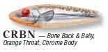 Mirrolure / L&S Bait She Dog 1/2 4in Chrome/Bone Orange Throat Md#: 83MR-CRBN