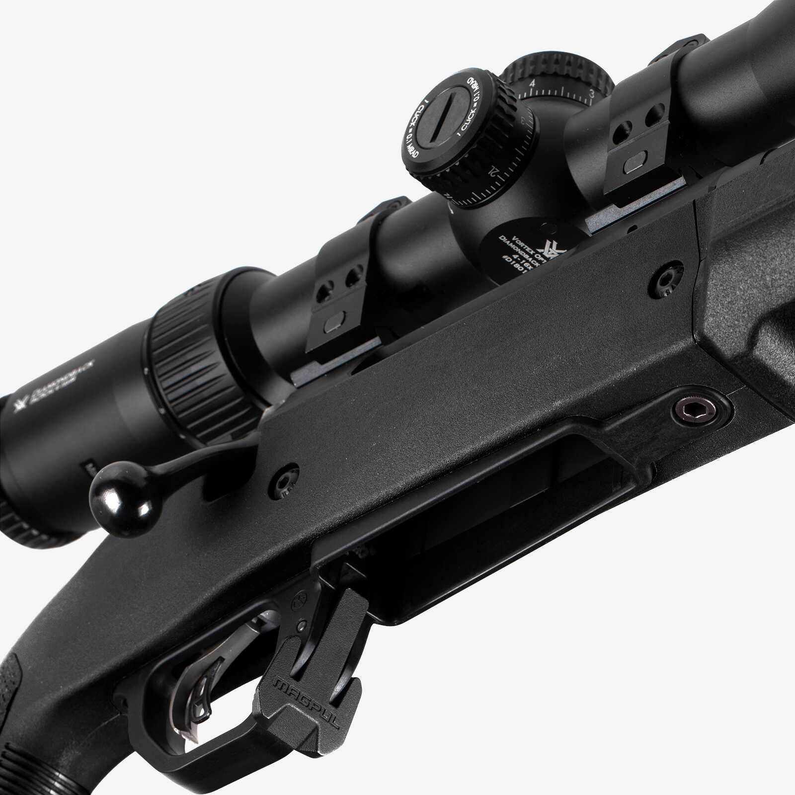 Magpul Mag931-Black Hunter American Short Action Stock Ruger Reinforced Polymer/Anodized Aluminum Black M-LOK