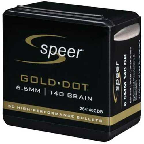 <span style="font-weight:bolder; ">6.5mm</span> .264 Diameter 140 Grain Speer Gold Dot Rifle Bullets 50 Count
