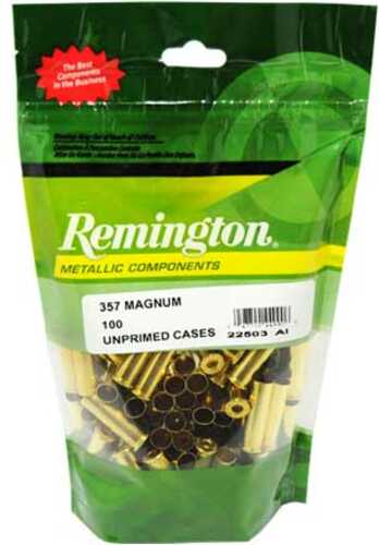 Remington 357 Magnum Unprimed Pistol Brass 100 Count