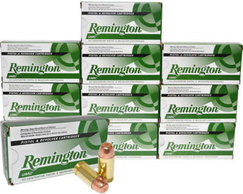 45 ACP 500 Rounds Ammunition Remington 185 Grain Full Metal Jacket