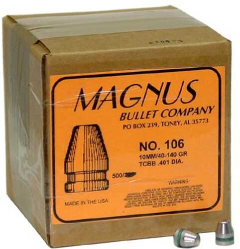 Magnus 40 Caliber .401 Diameter 140 Grain Trunacated Cone Bevel Base 500 Count