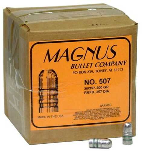 Magnus 38/357 Caliber .357 Diameter 200 Grain Round Nose Flat Base 500 Count