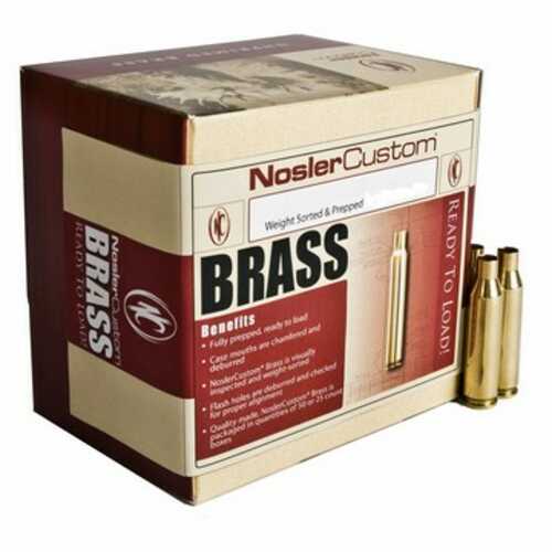 Nosler 8mm Remington Mag Unprimed Rifle Brass 25 Count