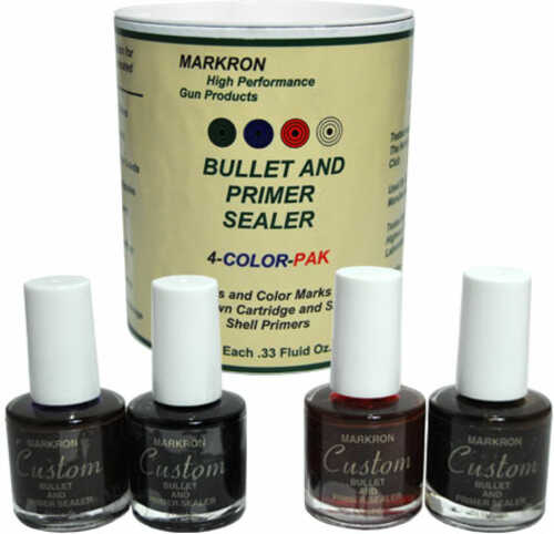 Markron Custom Bullet and Primer Sealer 1/3 Oz (4 Color Pack)