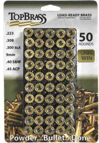Top Brass 308 Winchester Reconditioned Unprimed Rifle 50 Count