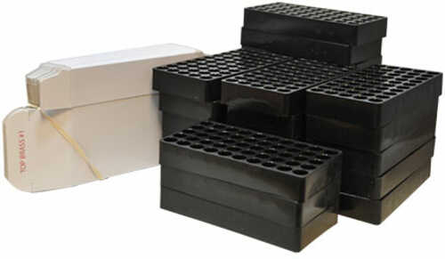 Top Brass Ammo Box & Tray Combo for .380/9mm/.38 Super White 25 Pack (Holds 1,250 Rounds Total)
